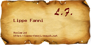 Lippe Fanni névjegykártya